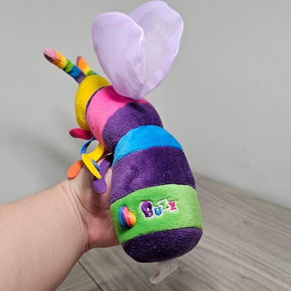 Vintage Lisa Frank Buzz Bee Beanie Baby Small Plush 8" Rainbow Fun Kawaii - Picture 4 of 7
